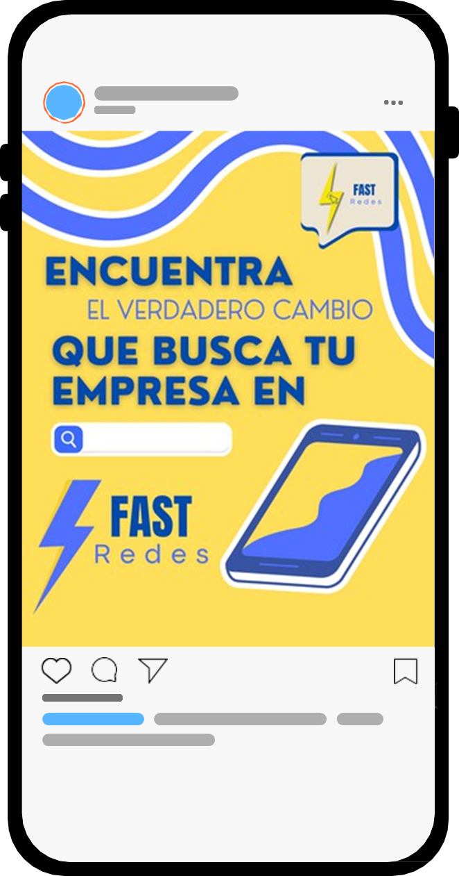 Mockup de redes sociales en celular
